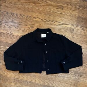 Wilfred Midnight Black Cropped Blazer